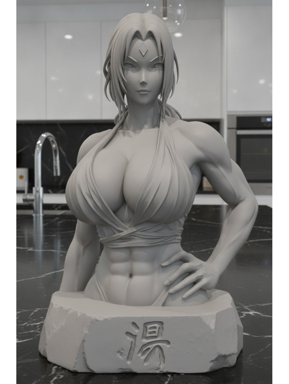 Busty Tsunde Sculpture - Anime Lover Gift - Naruto Statue - Manga Fan Art